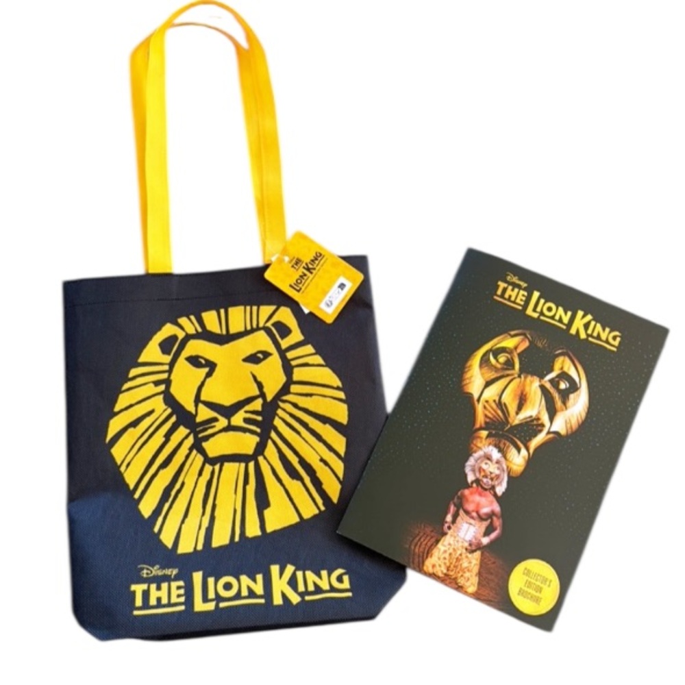 Disney The Lion King Live Broadway collectors edition brochure and tote bag